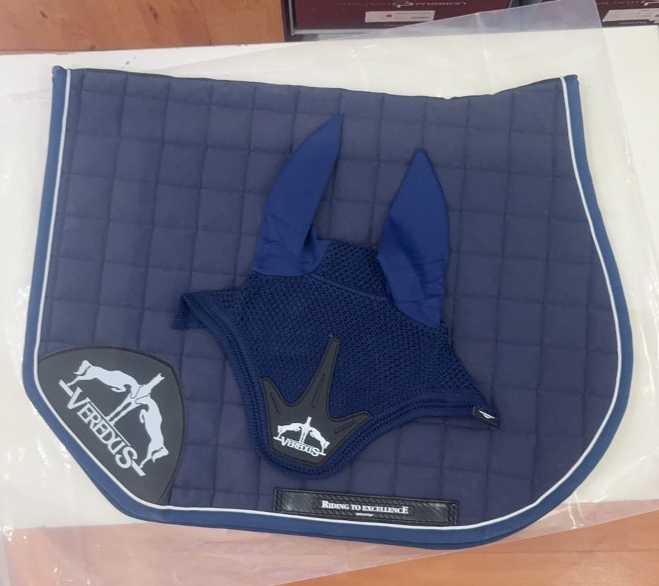 (Set) Veredus SET Saddlecloth Microfiber Jumping S1 - Blue