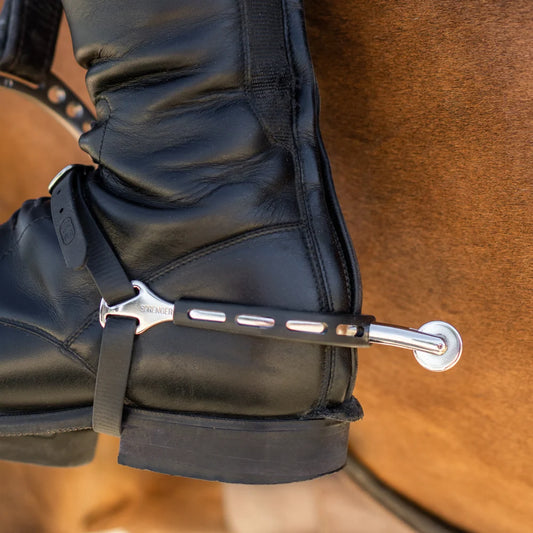 Sprenger ULTRA fit EXTRA GRIP spurs with Balkenhol fastening - Stainless steel, 40 mm rounded
