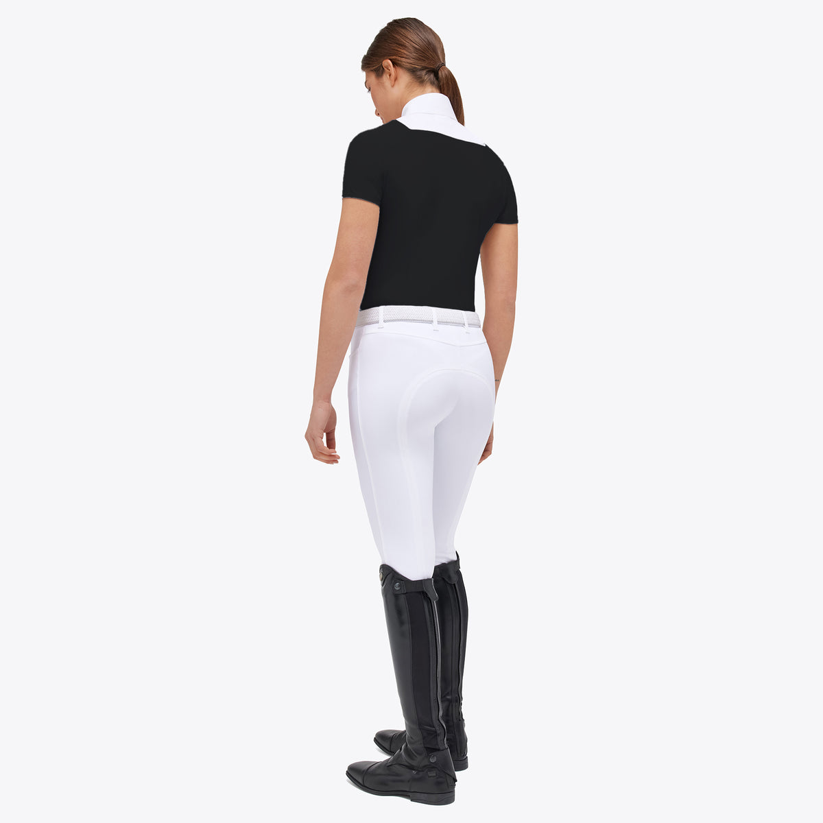 Cavalleria Toscana Women's American Short Sleeve Riding Shirt