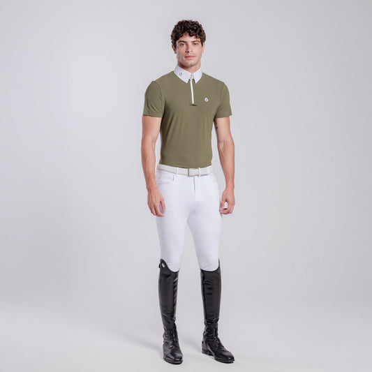 Cavalleria Toscana Men’s Jersey Competition Shirt with Zip
