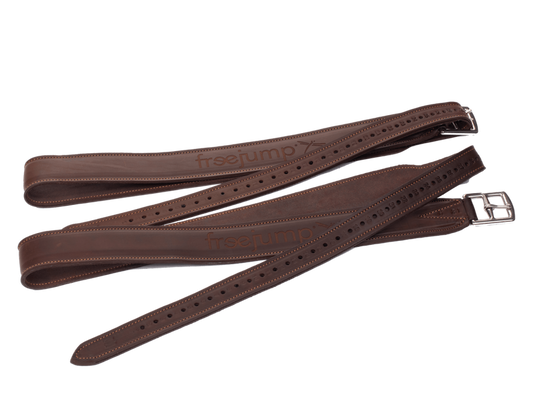 Freejump Stirrups Strap Leather Classic Wide
