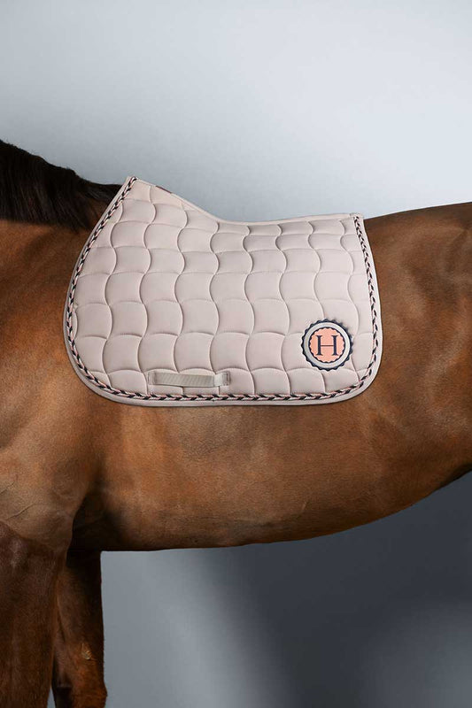 (Set) Harcour Schella Saddle Pad and Filae Fly Veil Set - Linen