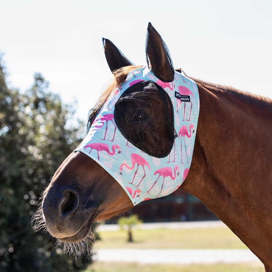 AmaHorse Lycra Anti-Fly Mask w Ear Cover Net