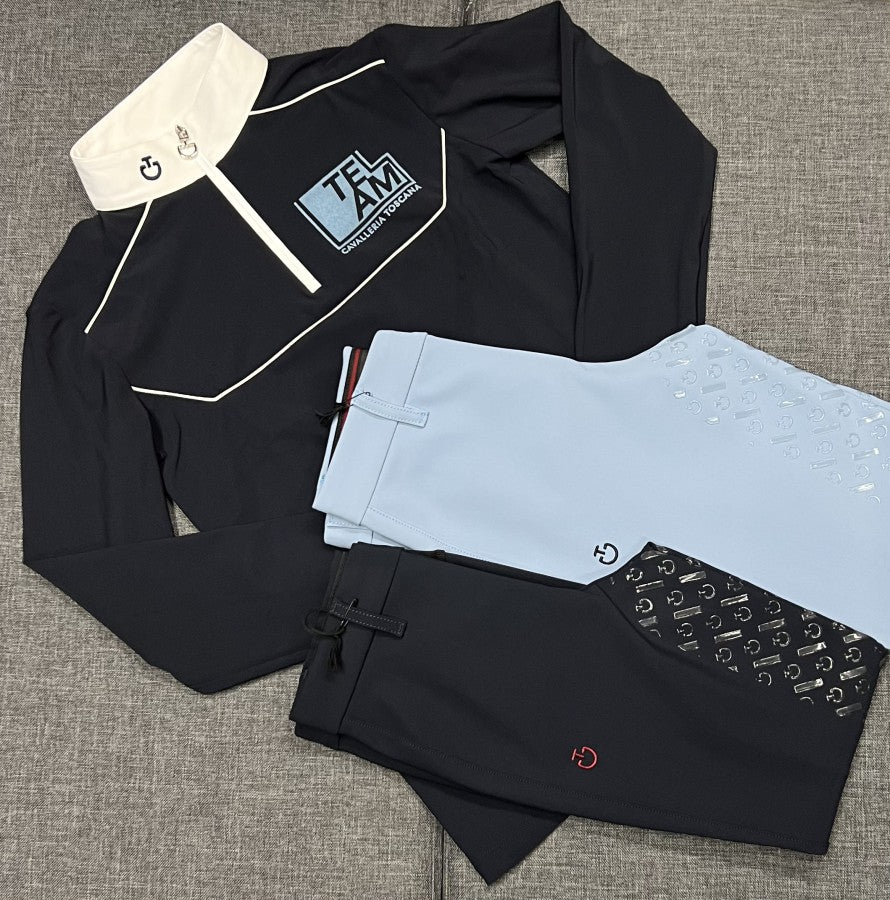 Cavalleria Toscana CT Team Daytona Jersey L/S Zip Competition Polo