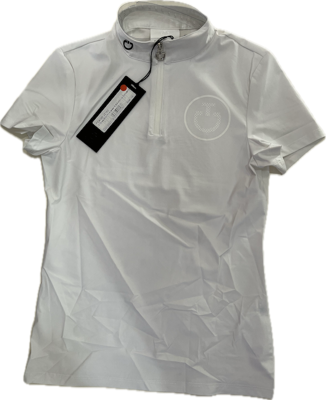 Cavalleria Toscana CT Cross Stitch Print Jersey S/S Button Up Competition