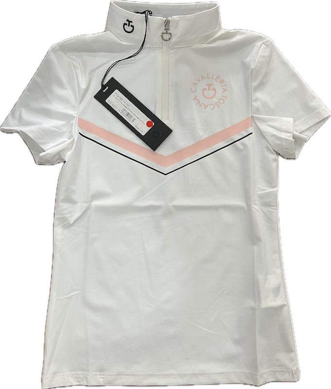 Cavalleria Toscana CT Orbit Print Jersey S/S Zip Competition Polo