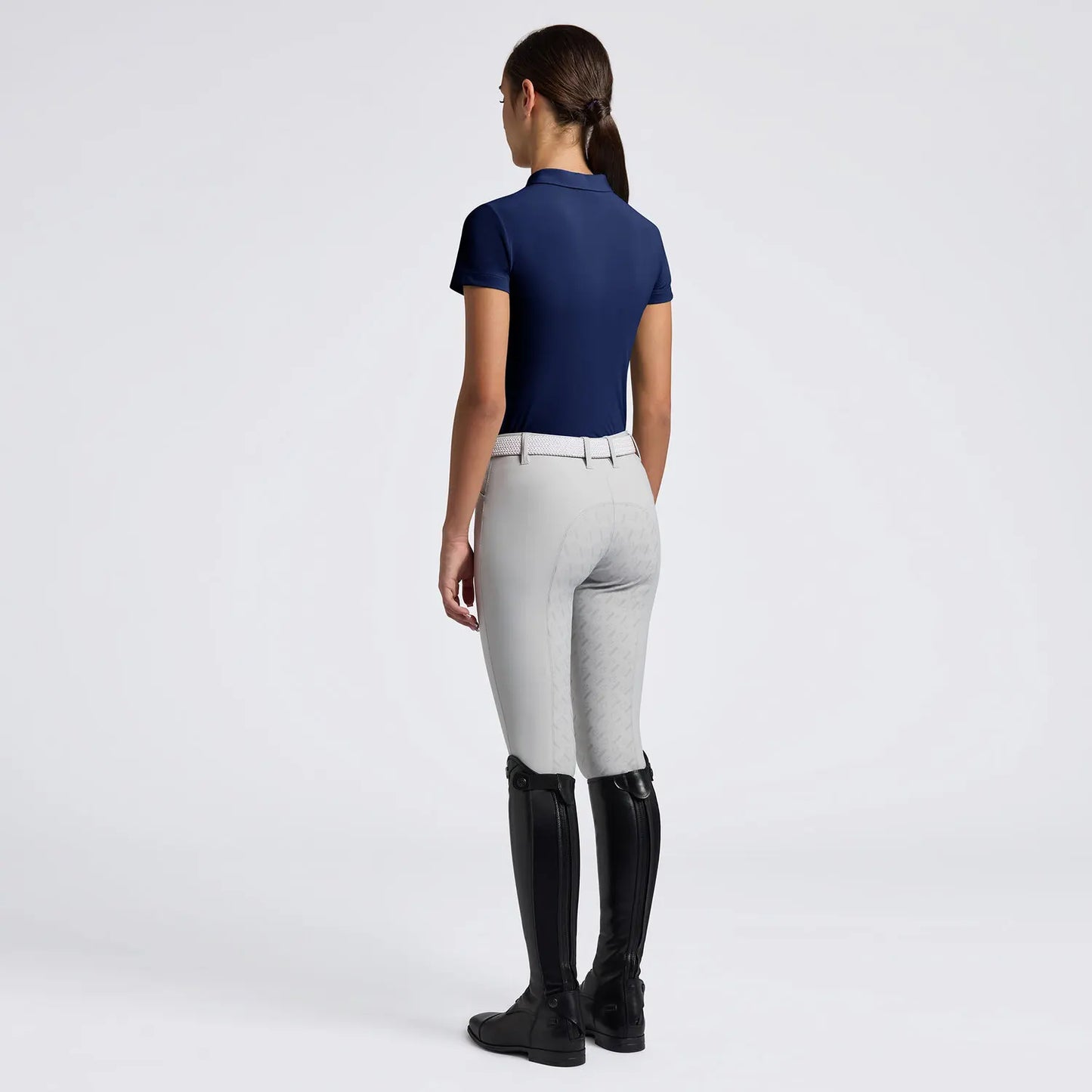 Cavalleria Toscana CT Jersey SS Training Polo w Embroidered Script Logo