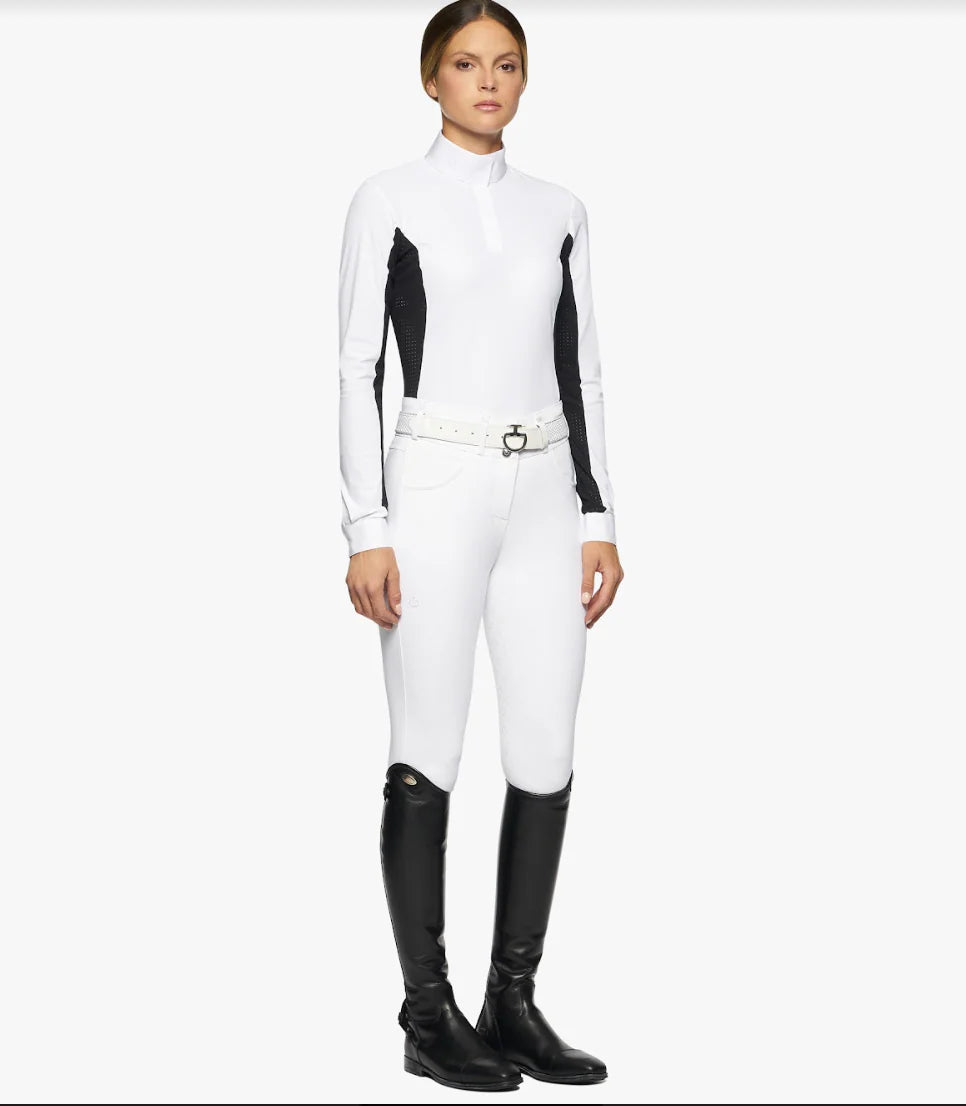 Cavalleria Toscana Jersey L/S Competition Shirt w Perforated Inserts