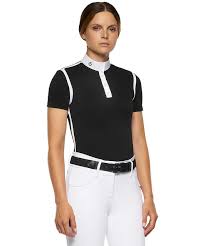 Cavalleria Toscana Jersey Pique Contour S/S Zip Competition Polo