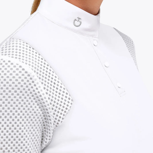Cavalleria Toscana Lightweight Pique and Tech Mesh S/S Competition Polo