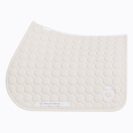 (Set) Cavalleria Toscana Circular Quilted Jumping Saddle Pad and Earnet