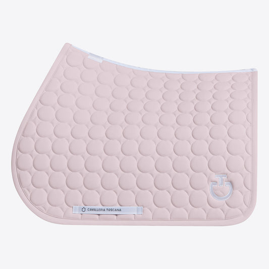 (Set) Cavalleria Toscana Circular Quilted Jumping Saddle Pad and Earnet