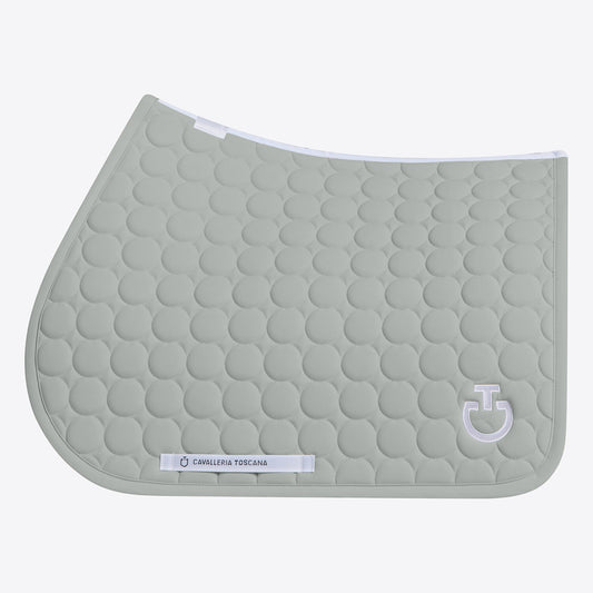 (Set) Cavalleria Toscana Circular Quilted Jumping Saddle Pad and Earnet
