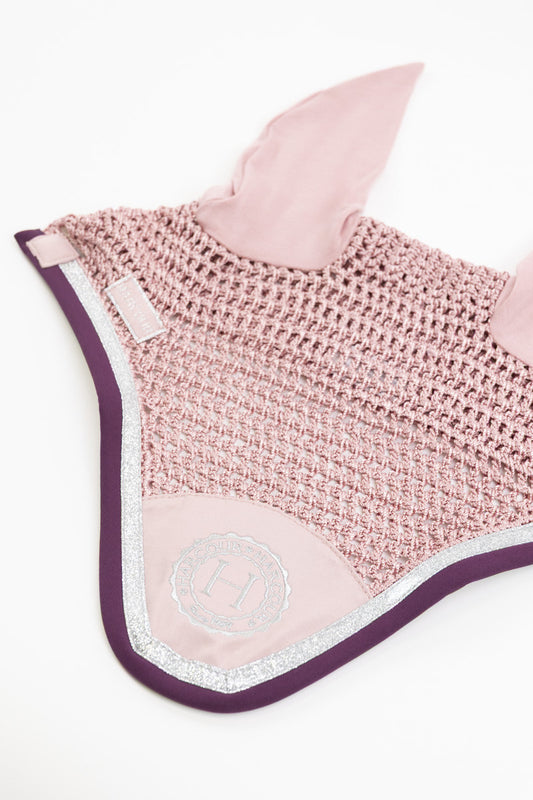(Set) Harcour Karembar Saddle Pad and FREDY Flyveil - Light Pink
