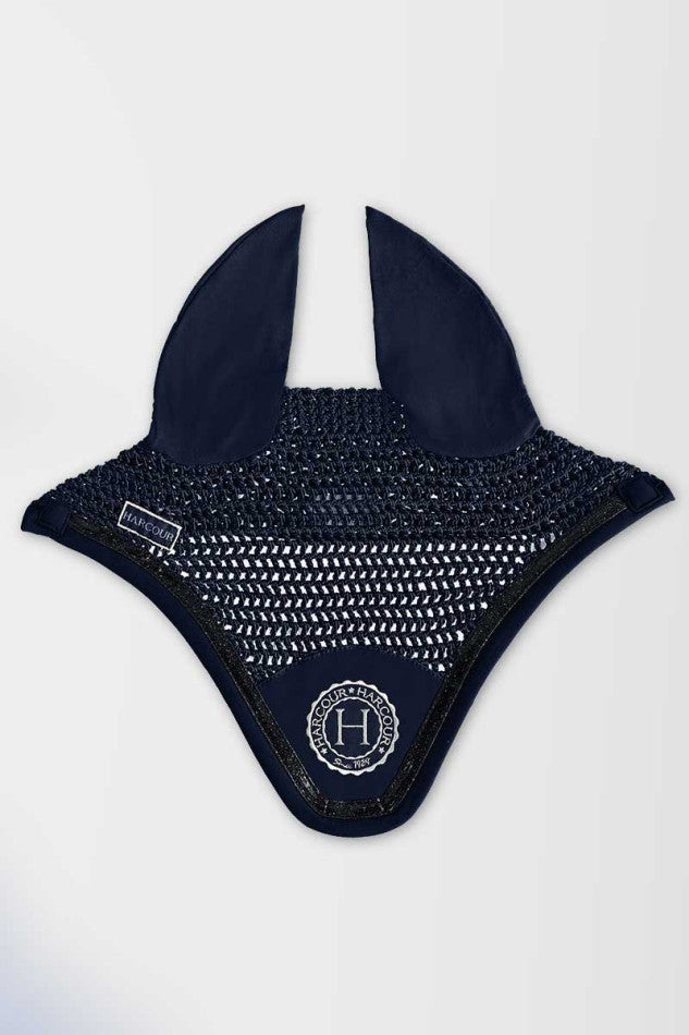 (Set) Harcour Karembar Saddle Pad and Fredy Fly Veil Set - Navy