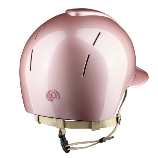 KEP Smart NOVA Polish Pink - Polo Visor - Star Pink - Cream Chinstrap - Size M - Riding Helmet