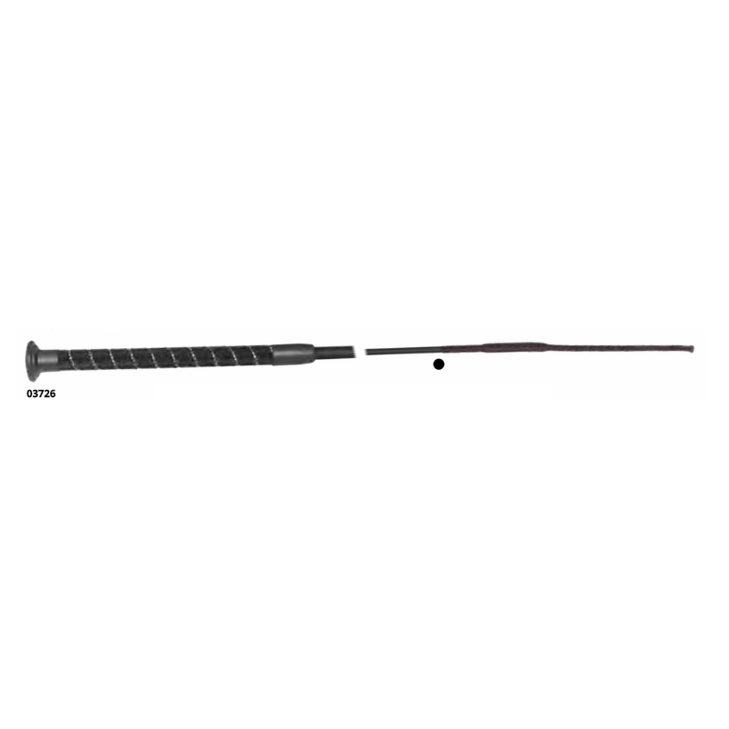Fleck Dressage Whip, SilkTouch GRAPHITE CRYSTAL, Fibreglas shaft whip with
SilkTouch-coating, crystal wrapped grip, graphite design