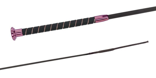 Fleck Dressage Whip, SilkTouch CRYSTAL PINK, Wrapped Grip