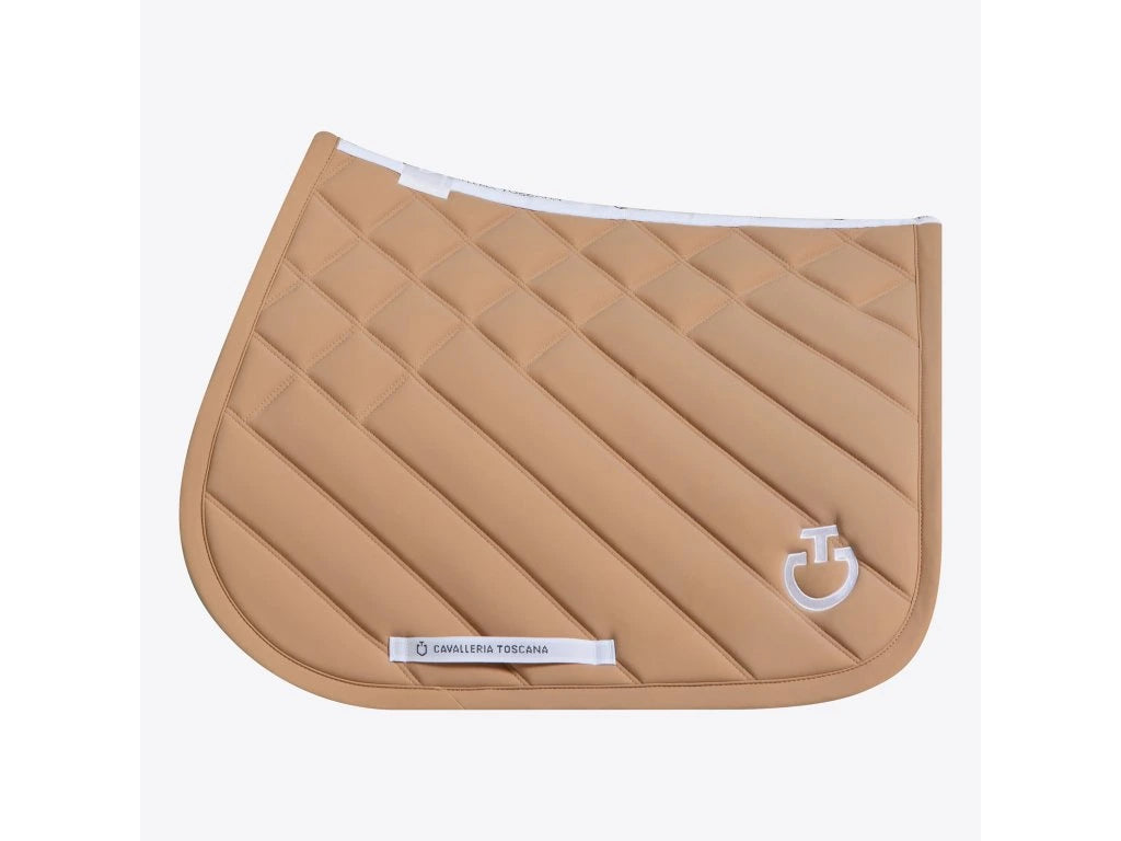 Cavalleria Toscana Jumping Saddle Pad with Diamond and Line Quilting