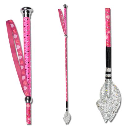 Waldhausen Children's Riding Crop with Hearts and Heart-shaped Slapper
