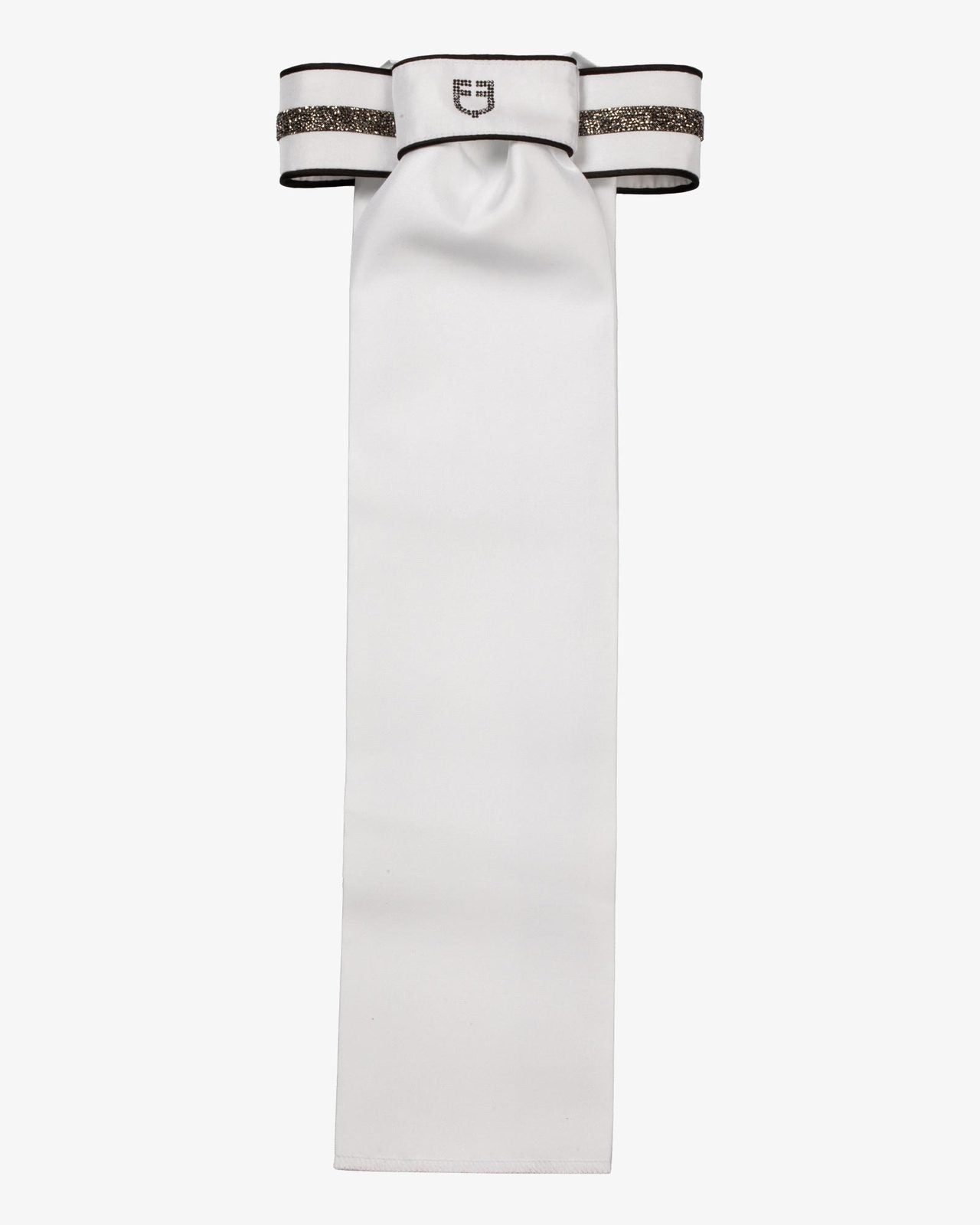 Equestro Impero dressage plastron (White/Black)
