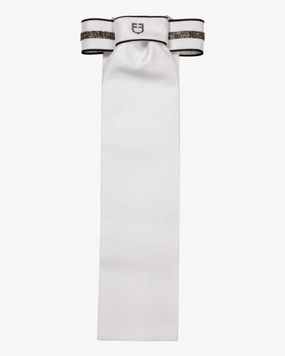 Equestro Impero dressage plastron (White/Black)