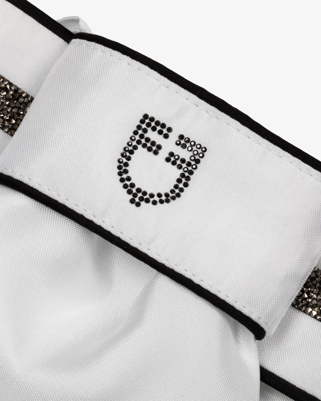 Equestro Impero dressage plastron (White/Black)
