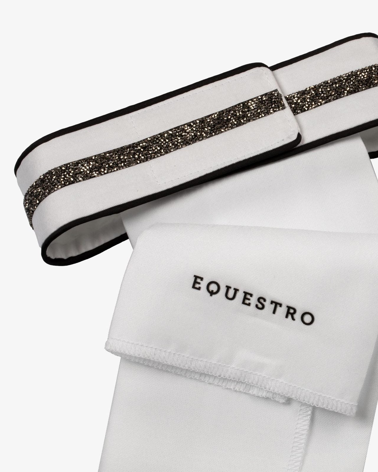 Equestro Impero dressage plastron (White/Black)