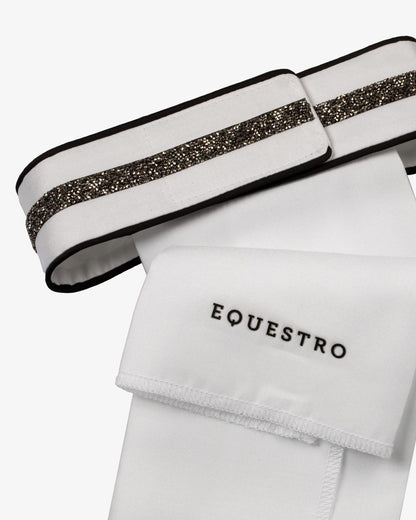 Equestro Impero dressage plastron (White/Black)