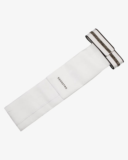Equestro Impero dressage plastron (White/Black)