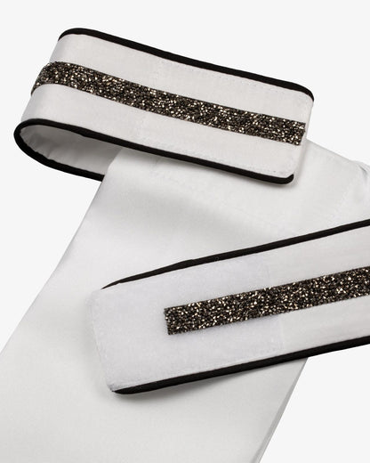 Equestro Impero dressage plastron (White/Black)