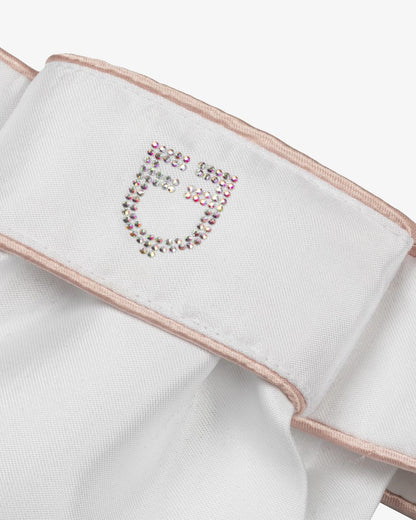 Equestro Dressage Plastron Rhinestone Logo