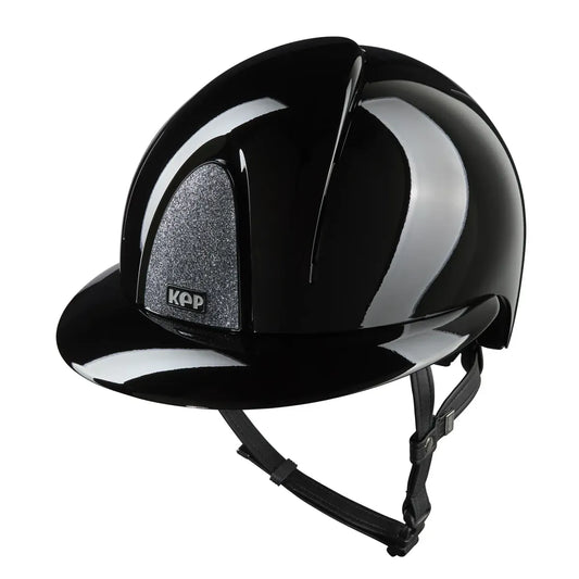 KEP Smart NOVA Polish Black - Polo Visor - Star Silver - Size M Riding Helmet