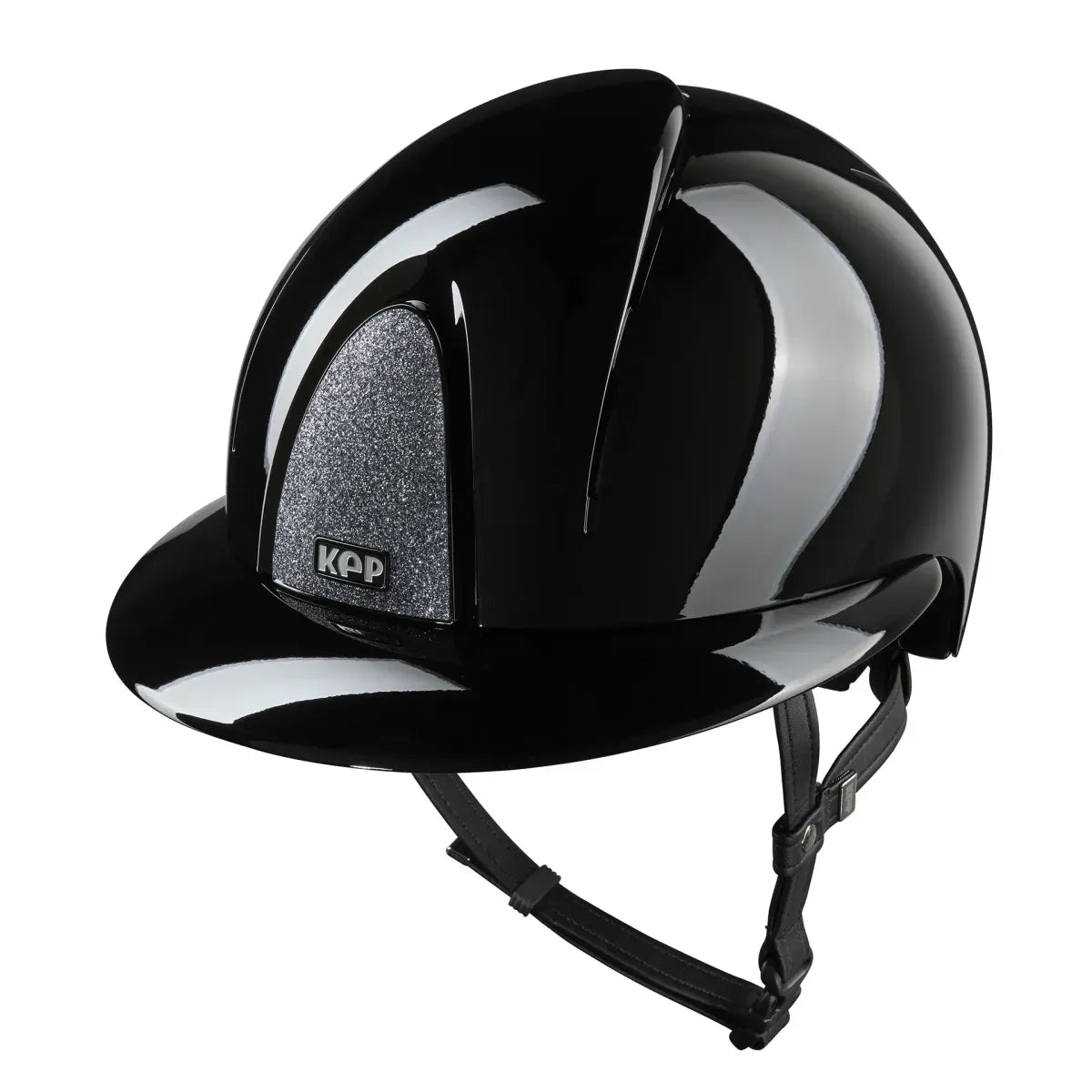 KEP Smart NOVA Polish Black - Polo Visor - Star Silver - Size M Riding Helmet