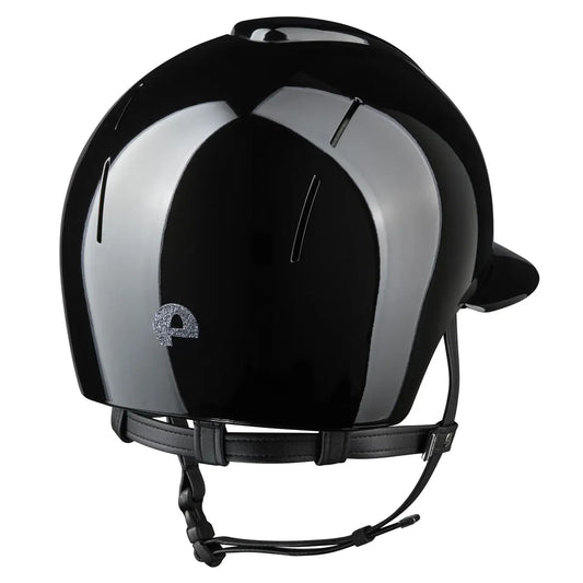 KEP Smart NOVA Polish Black - Polo Visor - Star Silver - Size M Riding Helmet