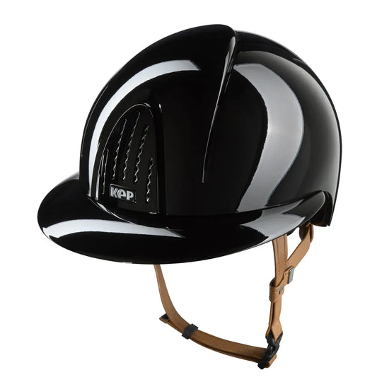 KEP Smart NOVA Polish Black Riding Helmet - Polo Visor - Size M