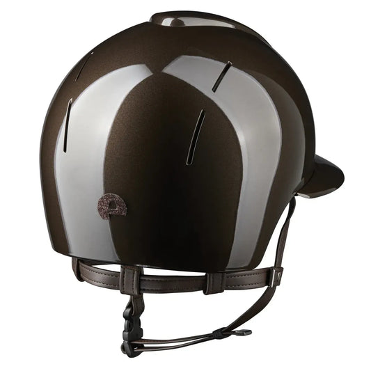 KEP Smart NOVA Polish Brown Polo Visor - Star Brown - Riding Helmet - Size M