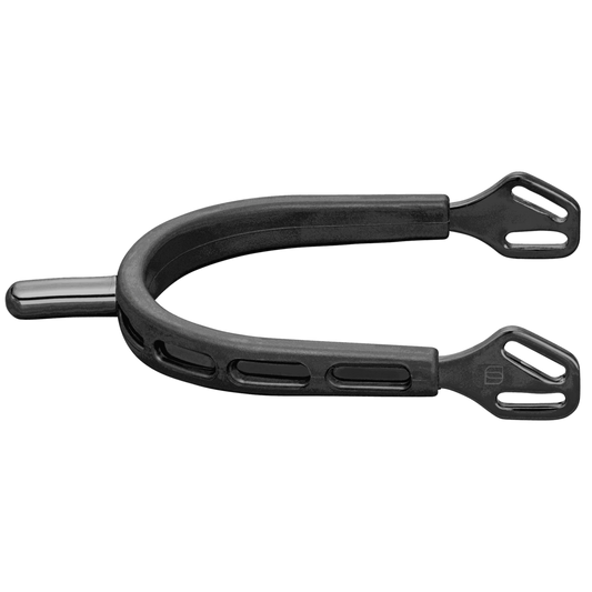 Sprenger Ultra fit EXTRA GRIP spurs “Black Series” - stainless steel, anthracite, 25 mm rounded