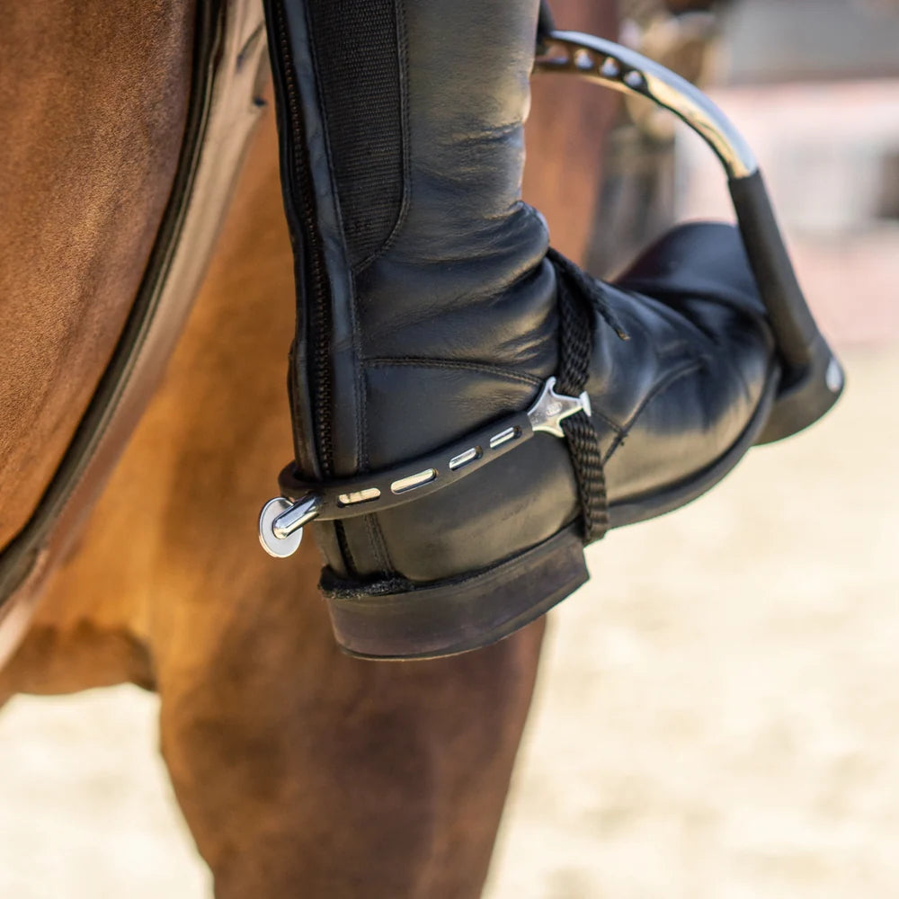 Sprenger ULTRA fit EXTRA GRIP spurs with Balkenhol fastening - Stainless steel, 30 mm rounded