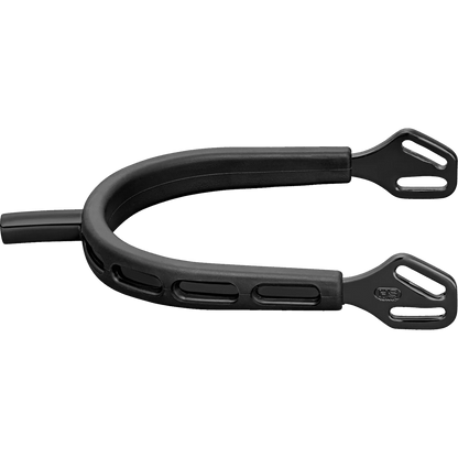 Sprenger ULTRA fit EXTRA GRIP spurs "Black Series" with Balkenhol fastening - Stainless steel anthracite, 25 mm flat