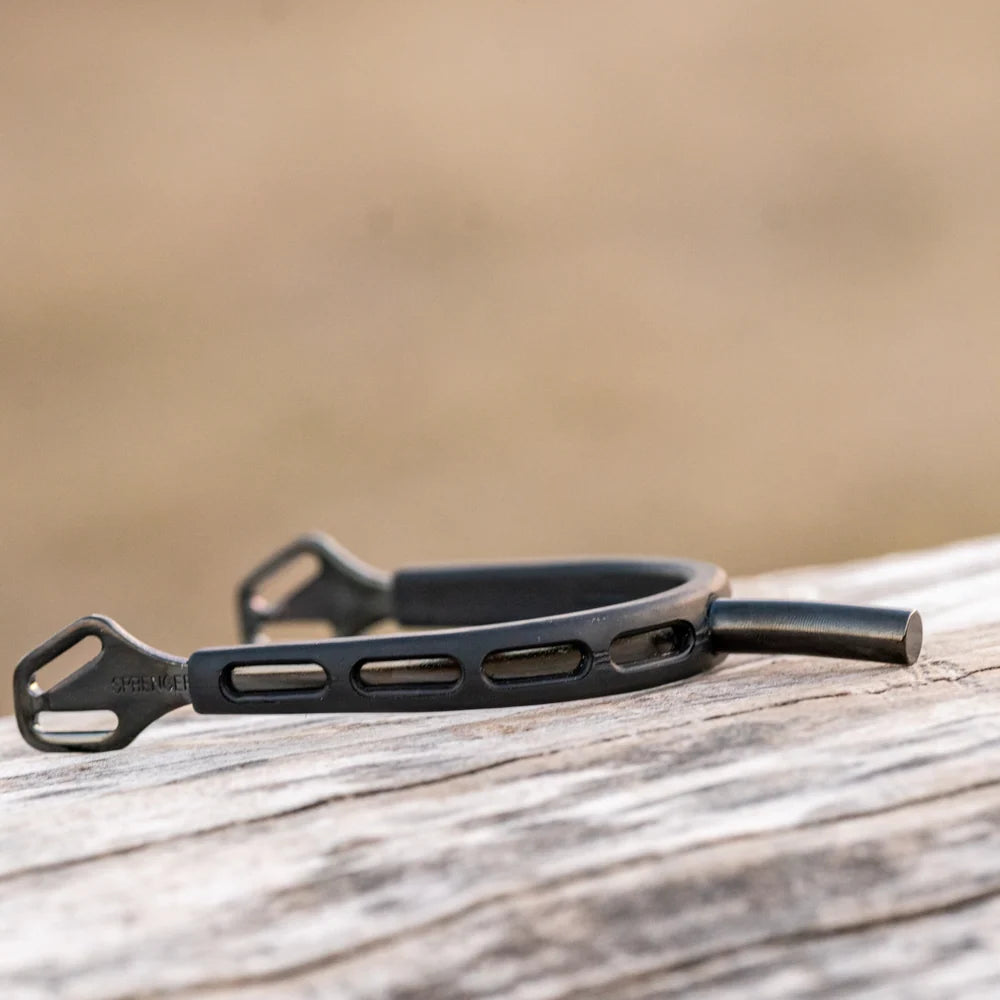 Sprenger ULTRA fit EXTRA GRIP spurs "Black Series" with Balkenhol fastening - Stainless steel anthracite, 35 mm flat