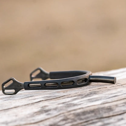 Sprenger ULTRA fit EXTRA GRIP spurs "Black Series" with Balkenhol fastening - Stainless steel anthracite, 35 mm flat