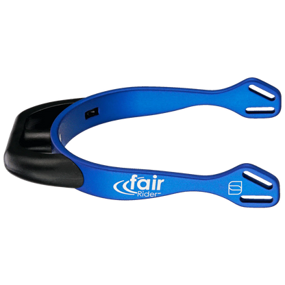 Sprenger fairRider spurs - aluminium, neck 20mm blue round flattened