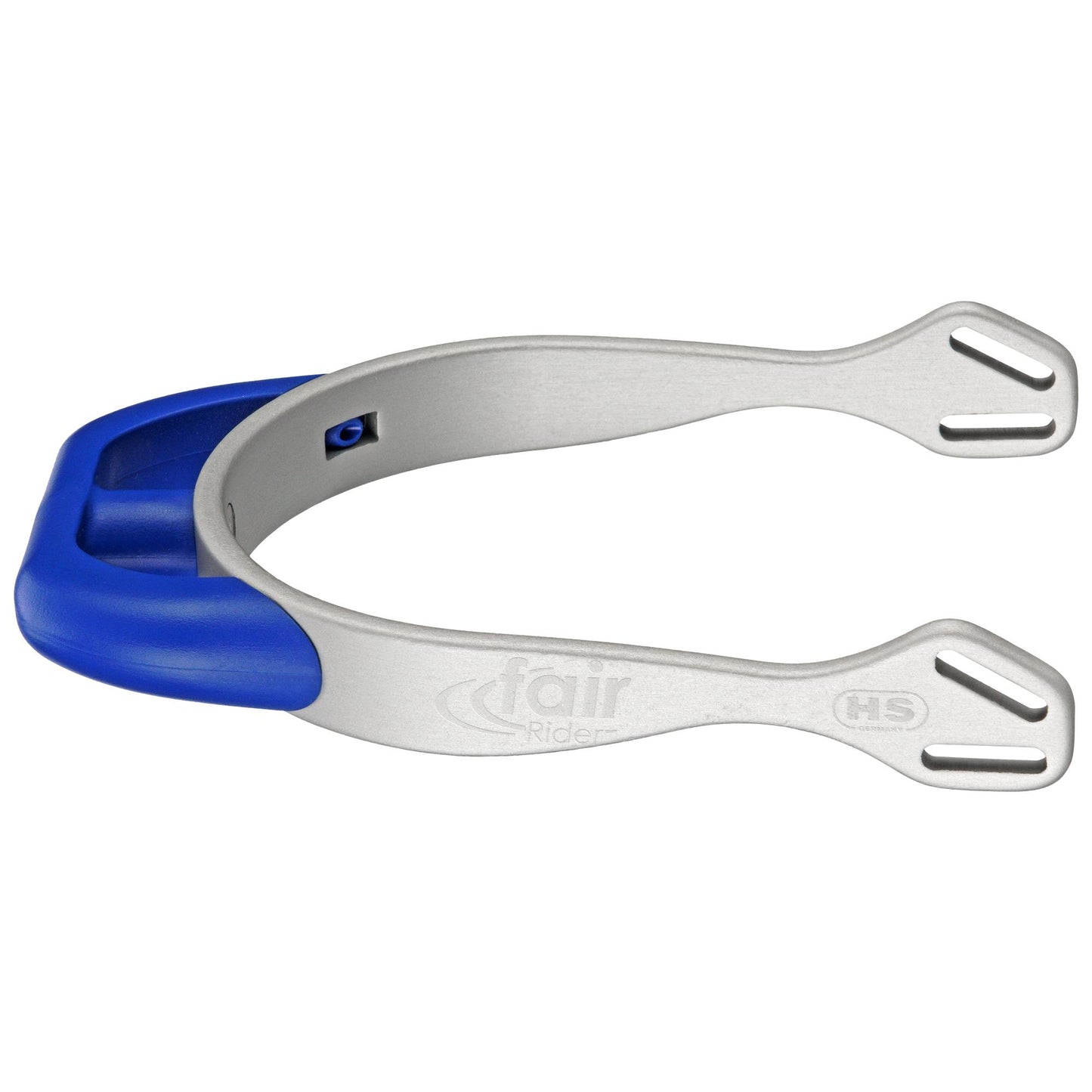 HS Spurs Fairrider, Flat Neck Silver Blue 25MM
