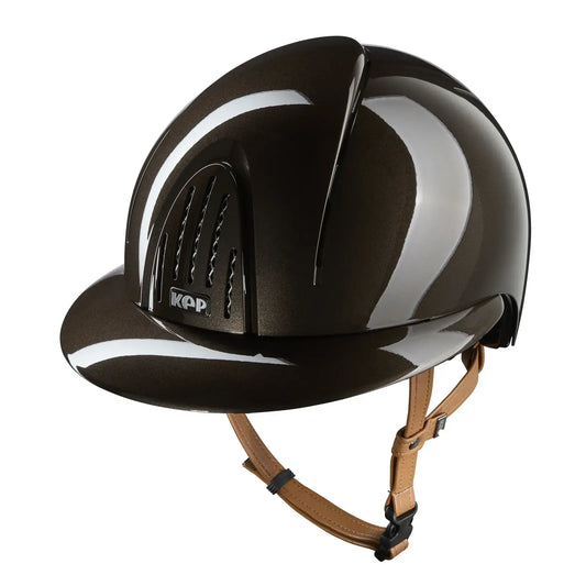 KEP Smart NOVA Riding Helmet - Polo Visor - Beige Chinstrap