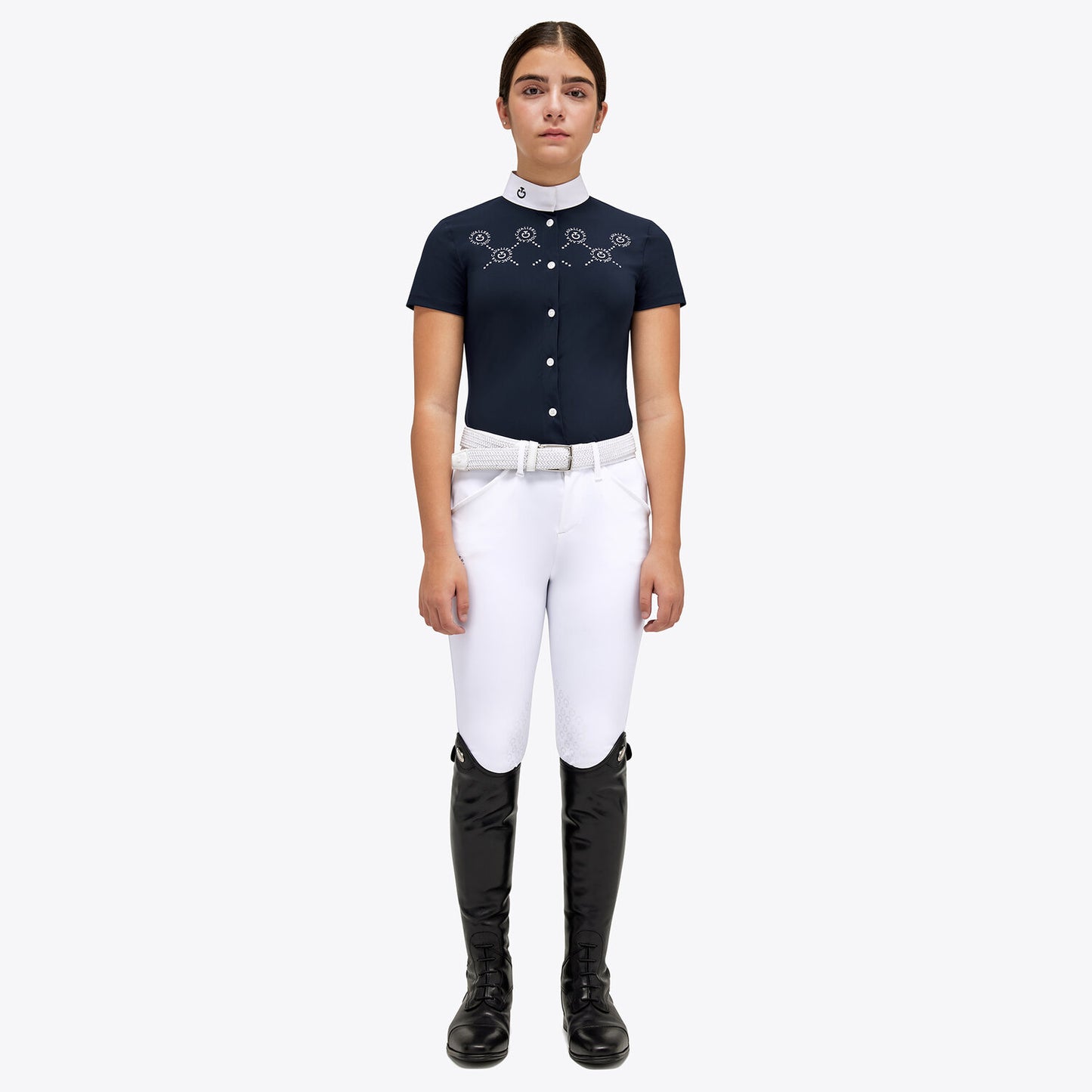 Cavalleria Toscana CT Mini Orbit Print Jersey S/S Competition Shirt