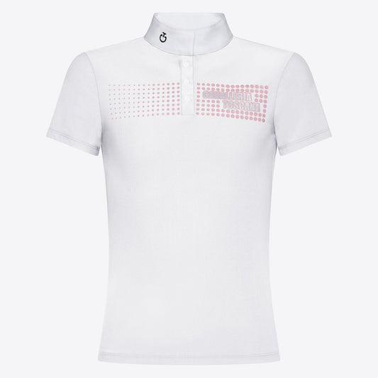 Cavalleria Toscana Girl's Competition Shirt in Technical Jersey with Buttons