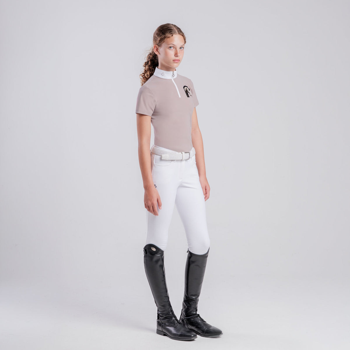 Cavalleria Toscana Girls’ Technical Polo with Horse Patch