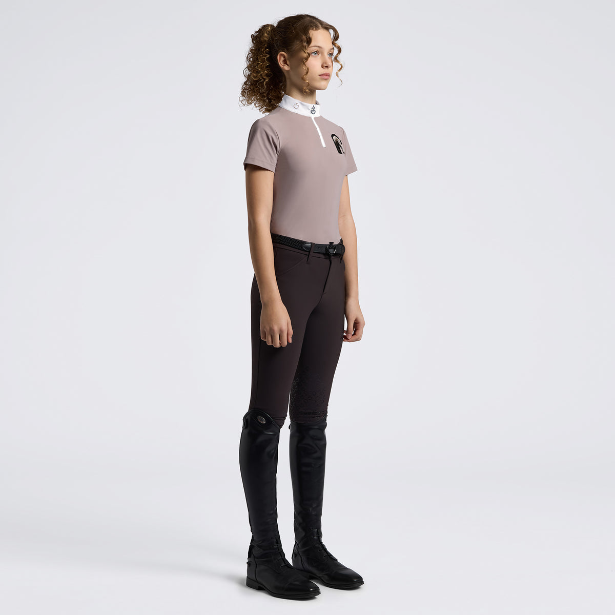 Cavalleria Toscana Girls’ Technical Polo with Horse Patch