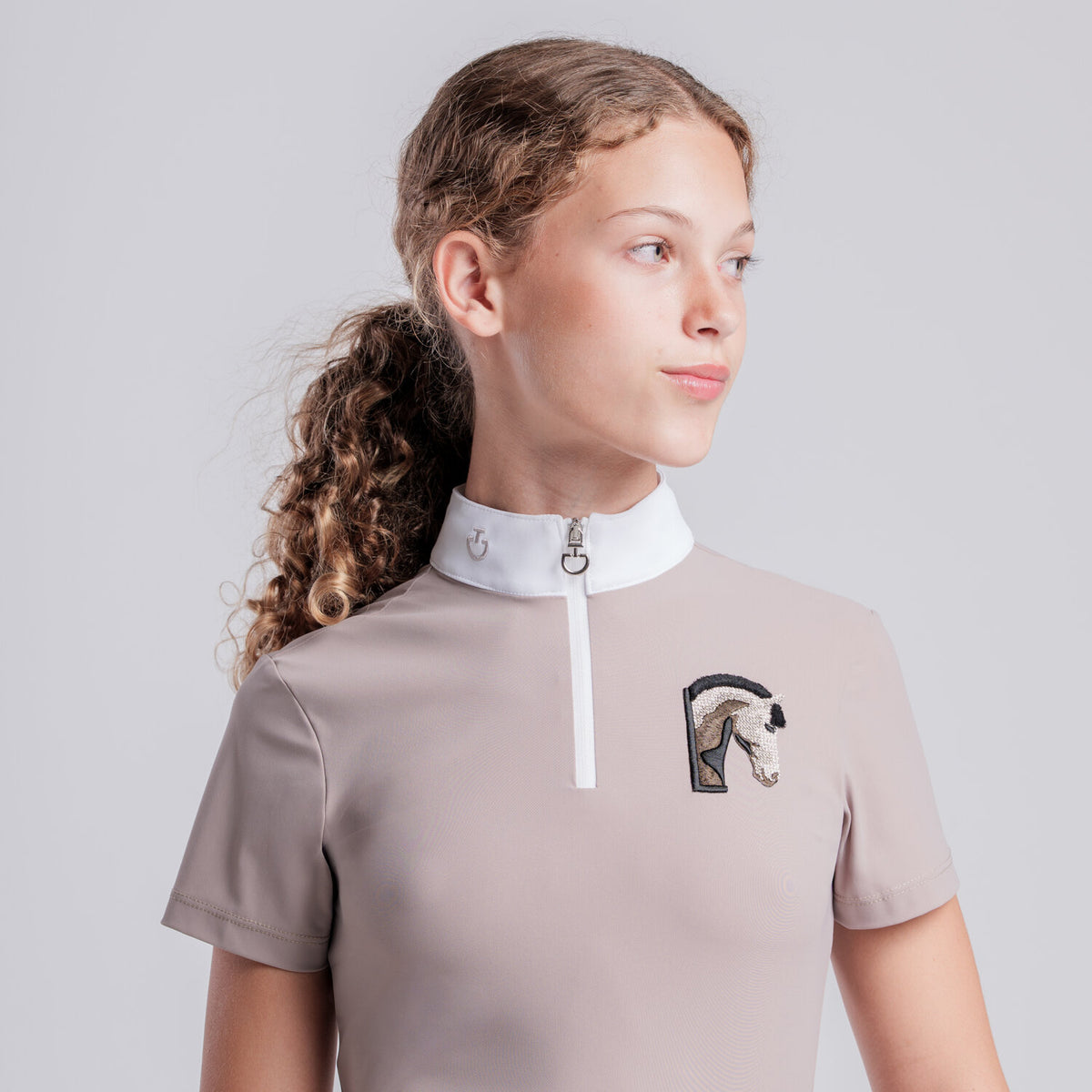 Cavalleria Toscana Girls’ Technical Polo with Horse Patch